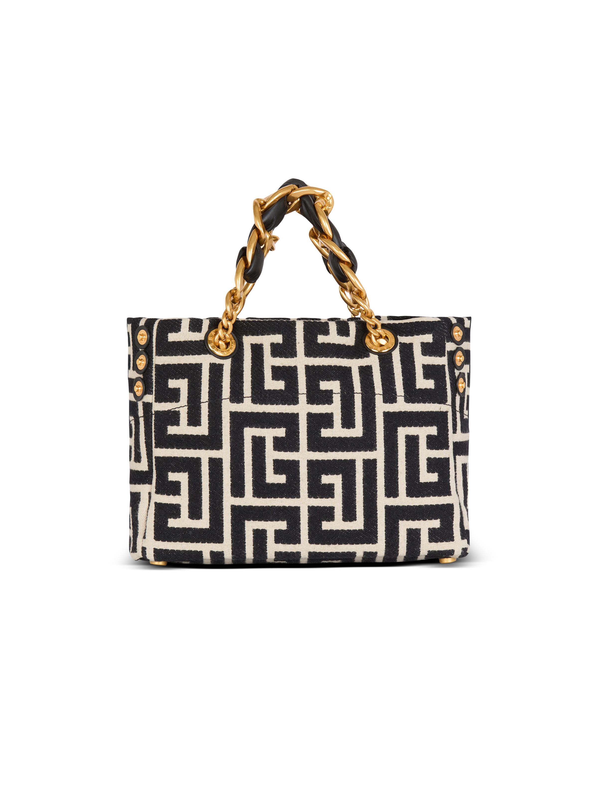 Small 1945 Soft tote bag in jacquard fabric with a PB Labyrinth monogram - 4
