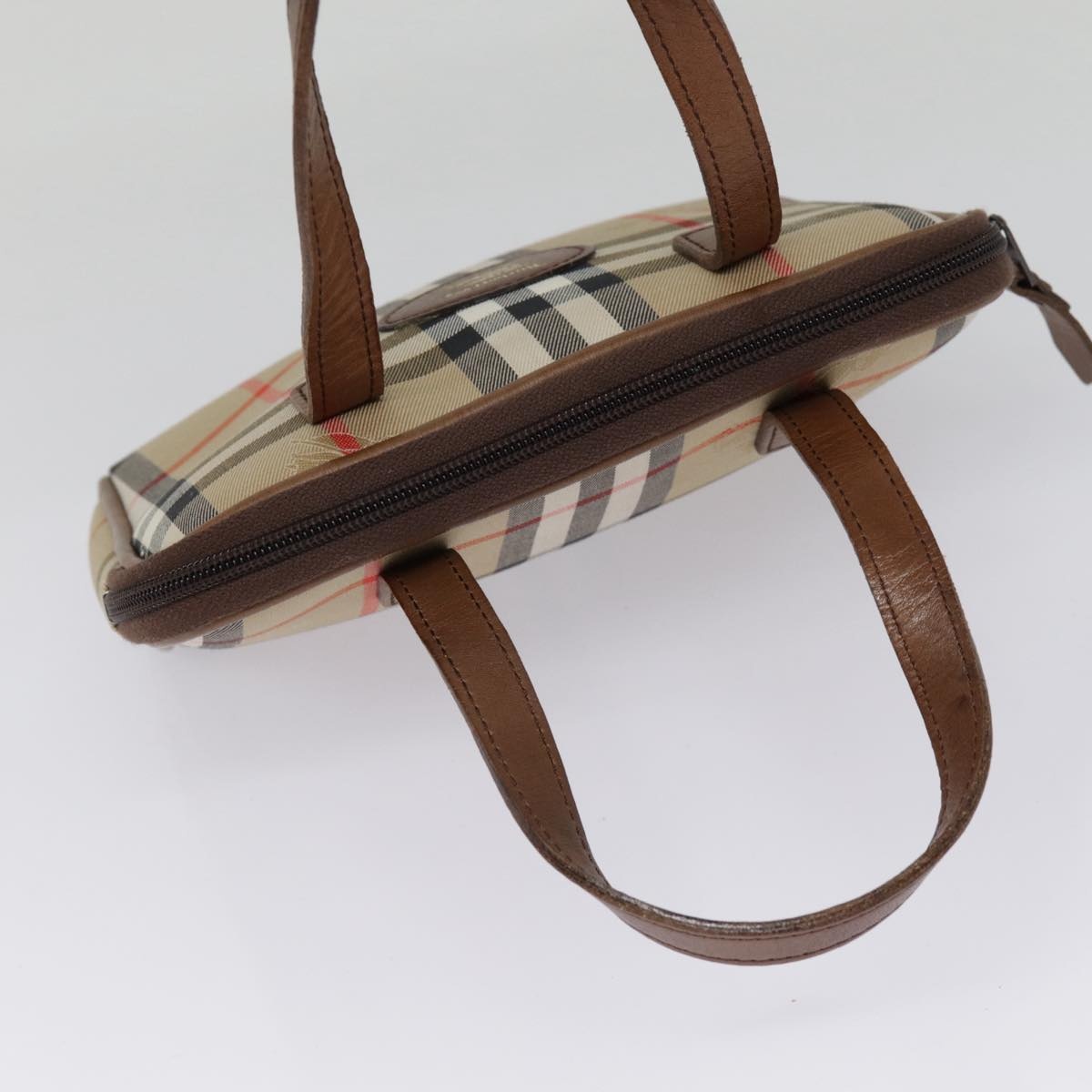 Burberry Nova Check Hand Bag Canvas Beige - 6