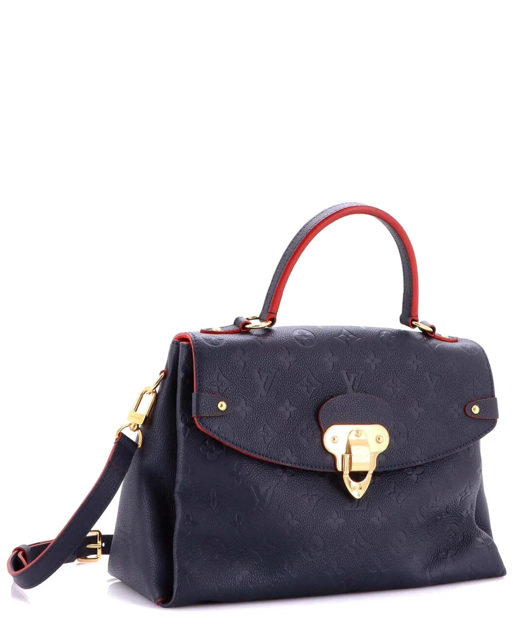 Louis Vuitton Blue Monogram Empreinte Georges MM (Authentic Pre-Loved) - 1