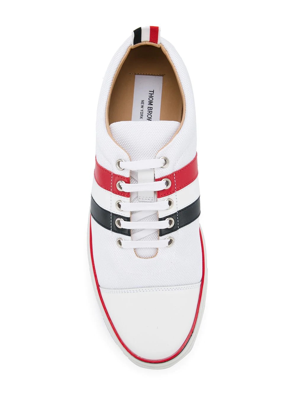 canvas tricolour sneakers - 4