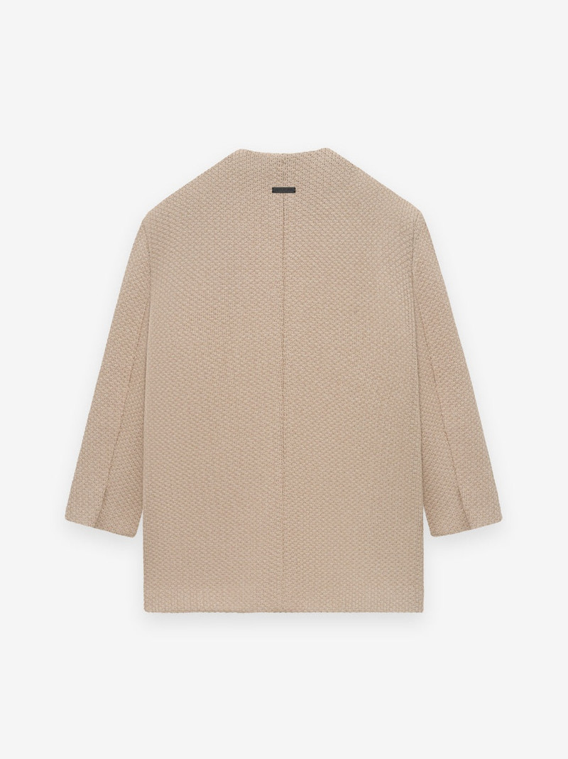 Pique Knit Lapelless Blazer 3