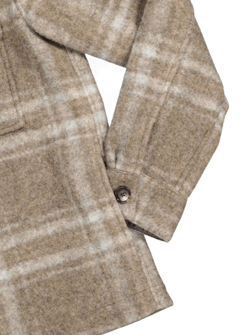 NN07 checked wool shirt jacket outlook