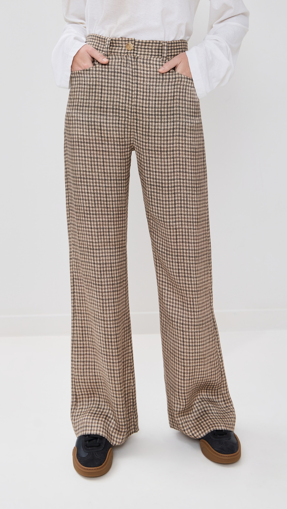 Check Fluid Twill Trousers - 6