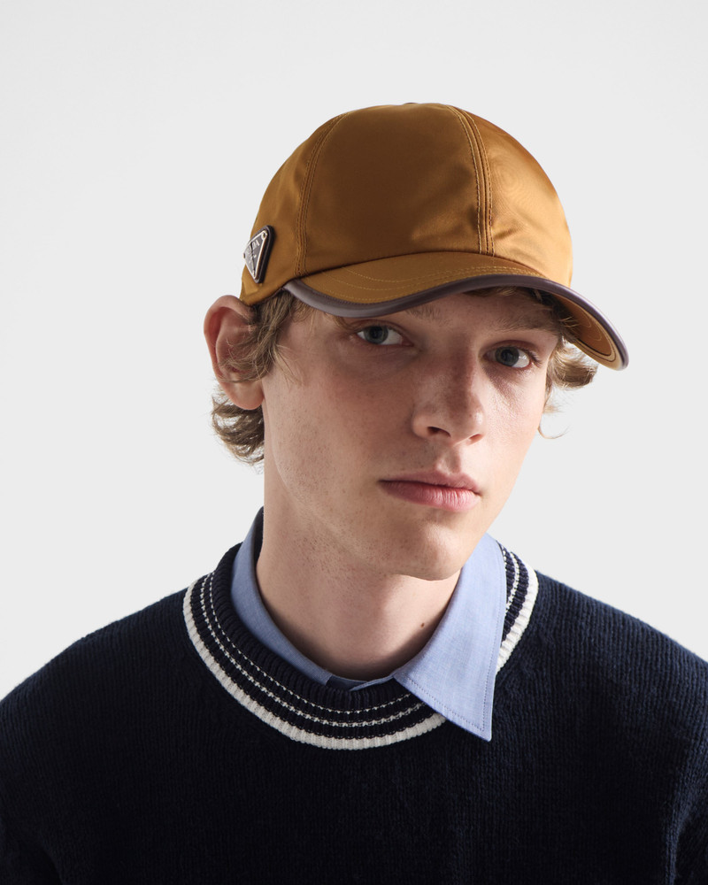 Re-Nylon and leather baseball cap 5
