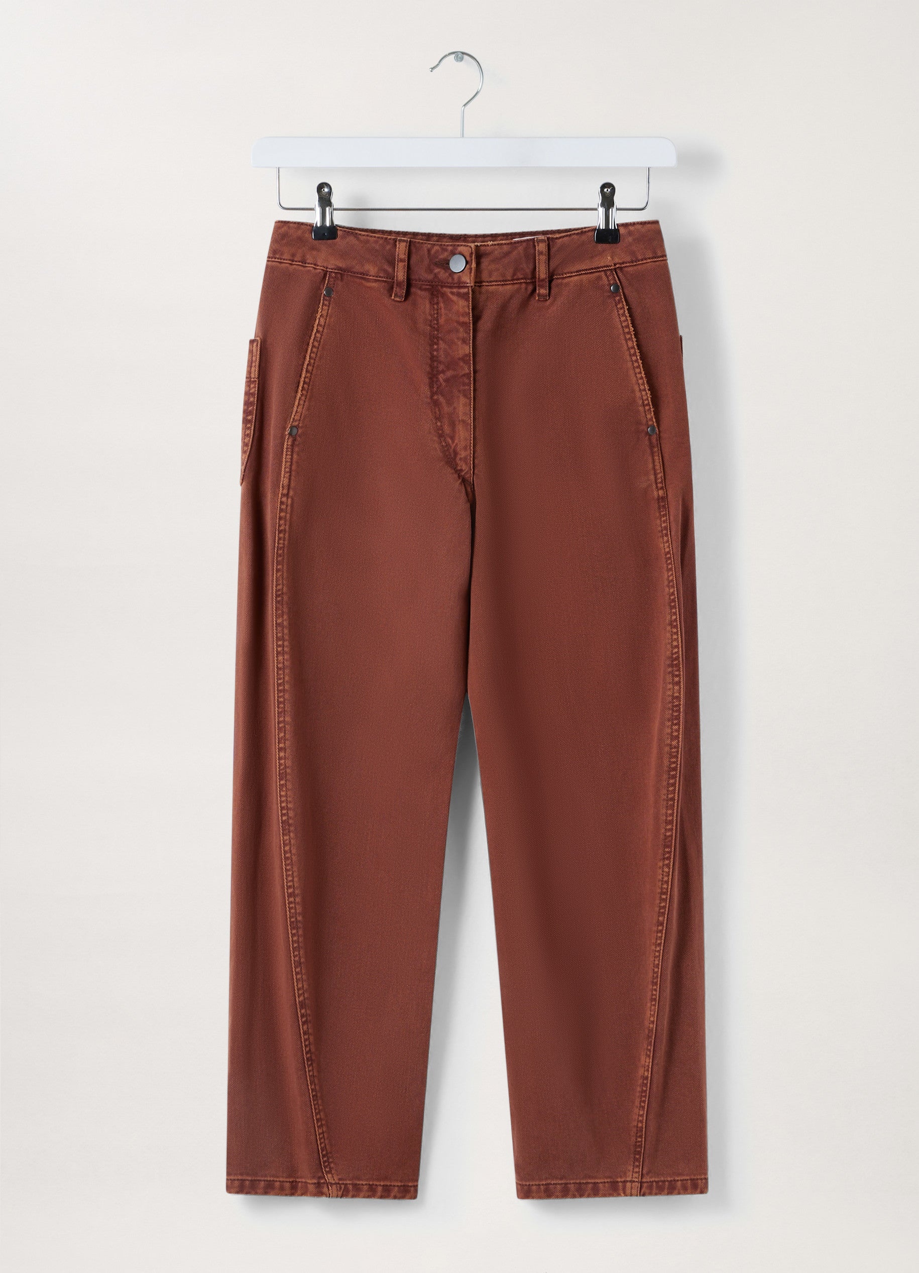 DENIM TWISTED PANTS
GARMENT DYED DENIM - 1