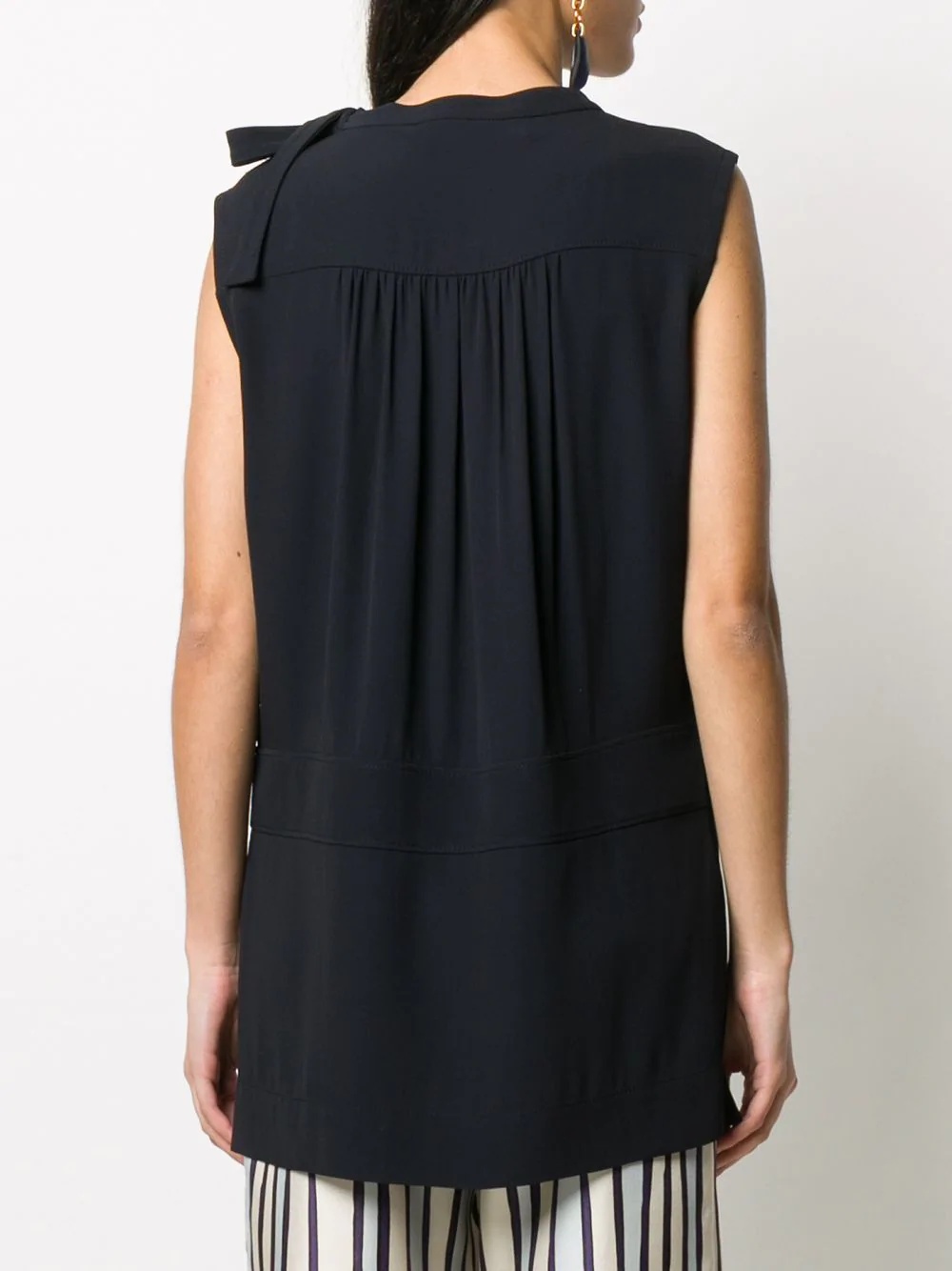 pleated sleeveless top - 4