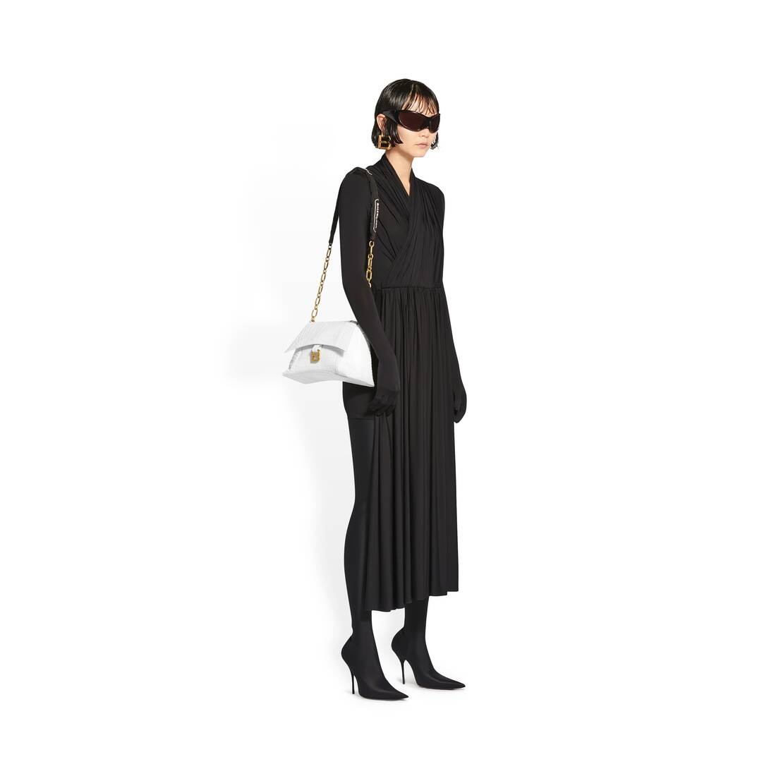 downtown small shoulder bag with chain crocodile embossed - 2