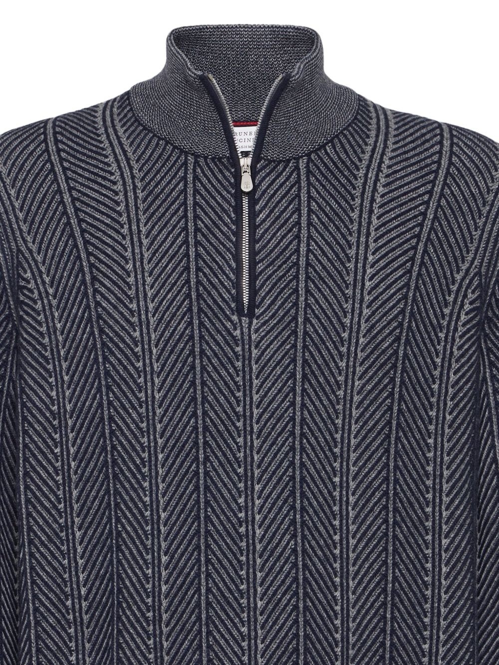 cashmere zip-up sweater - 7