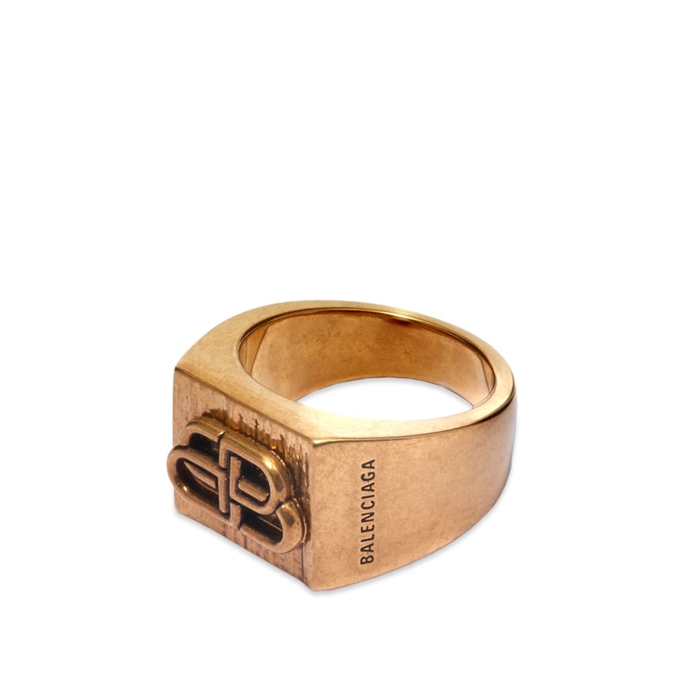 Balenciaga Textured BB Ring - 2