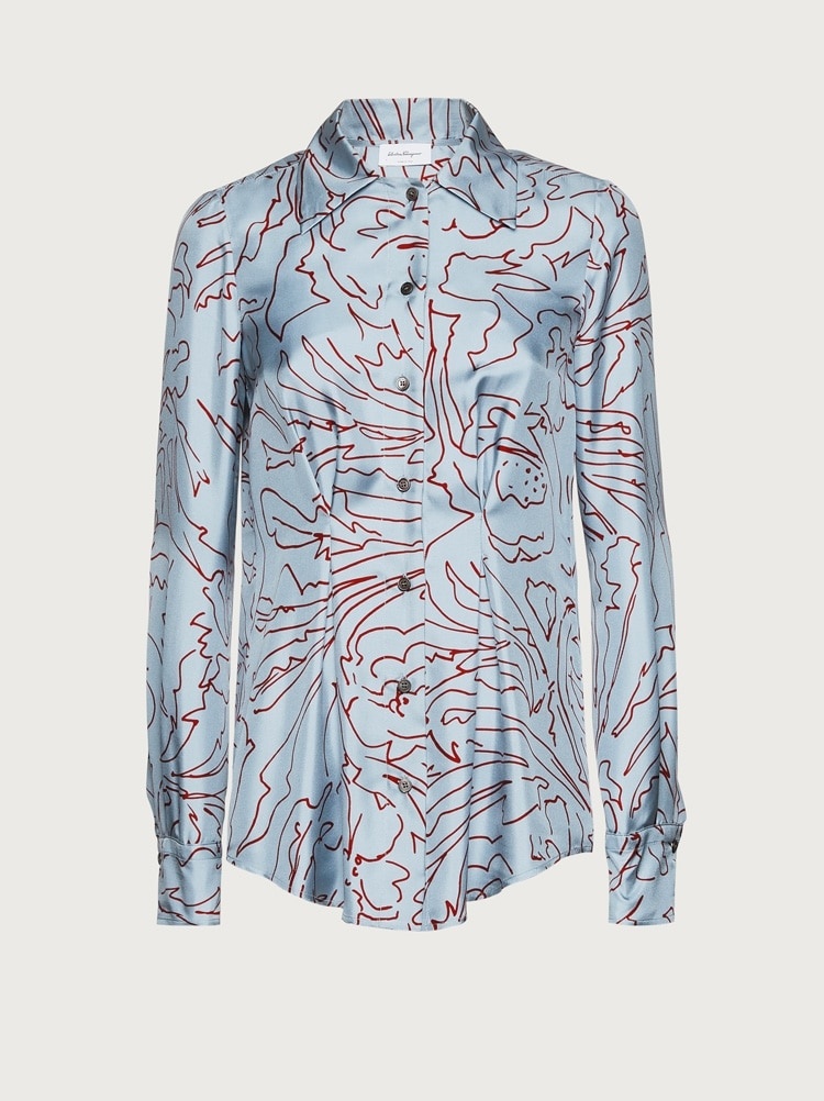 PRINTED SILK SHIRT - 1