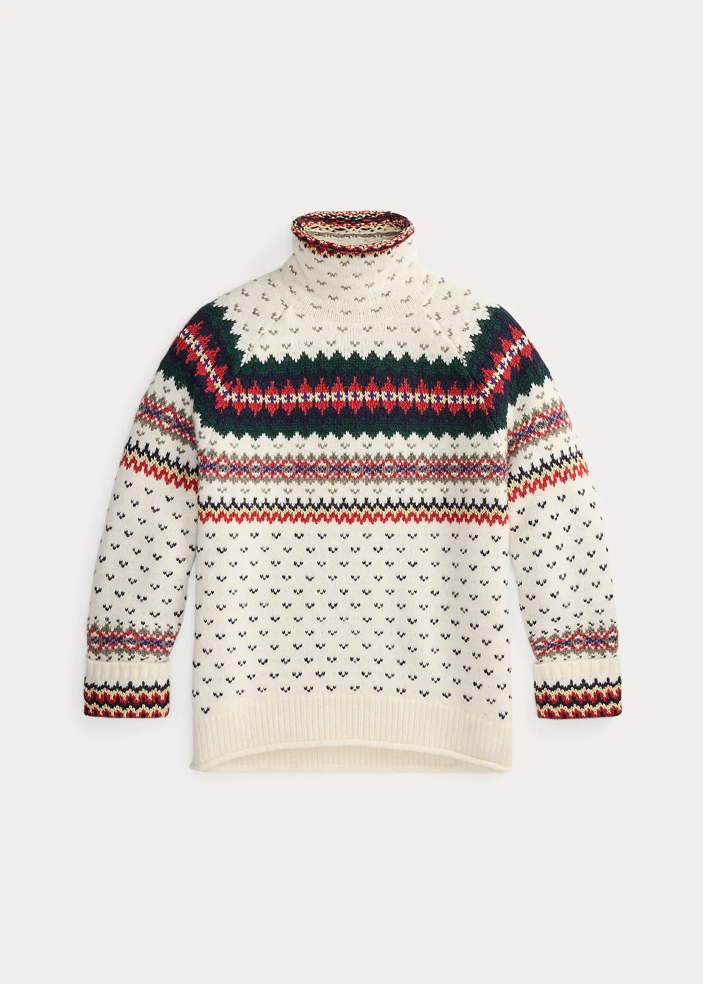 Fair Isle Wool-Blend Turtleneck Sweater - 1