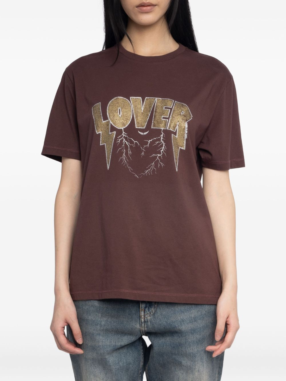 embellished T-shirt - 4