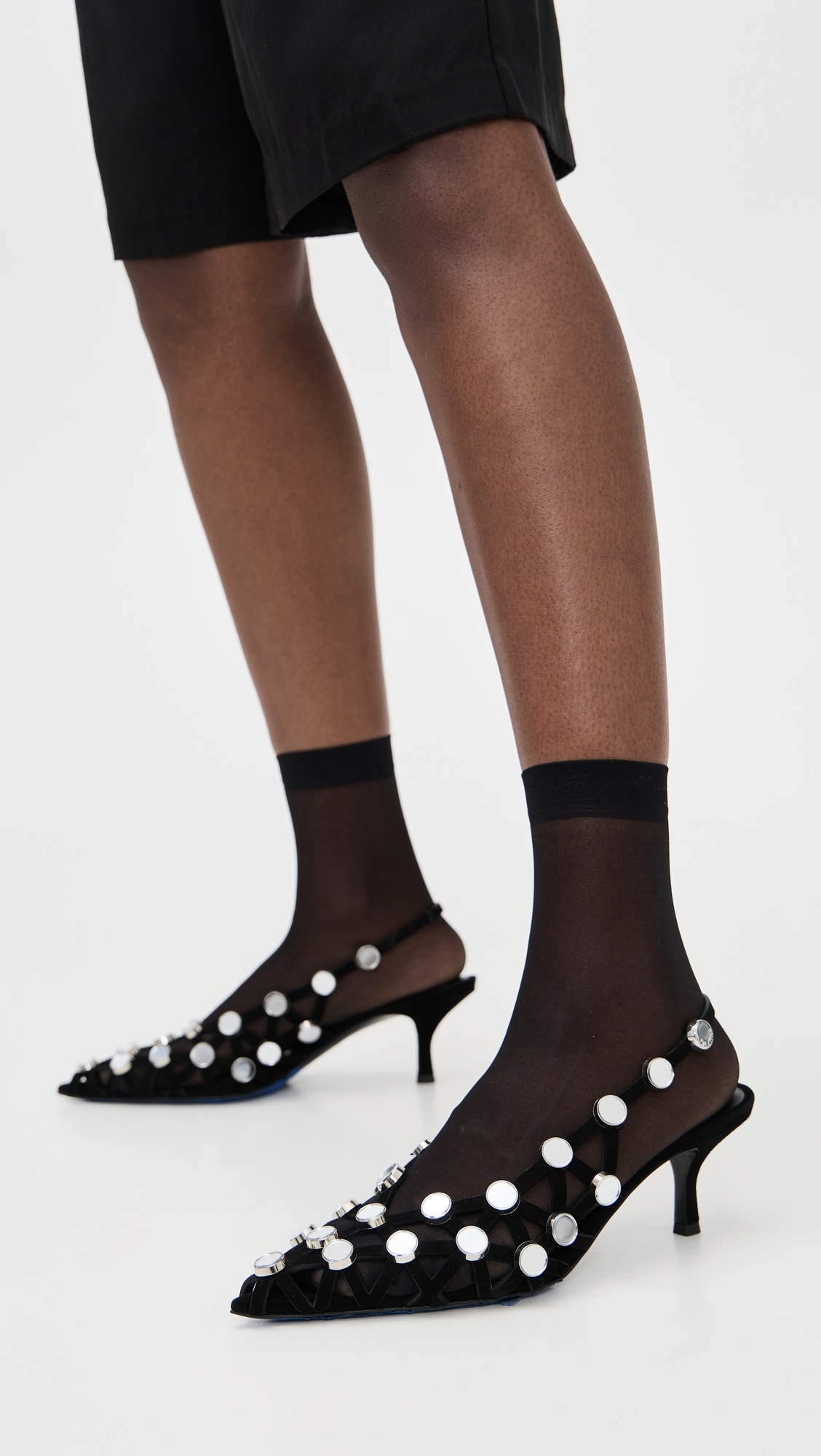 Grid Slingback Pumps 50mm - 2