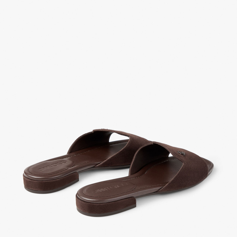 Dina Flat Black Nappa Leather Crossover Slingback 5