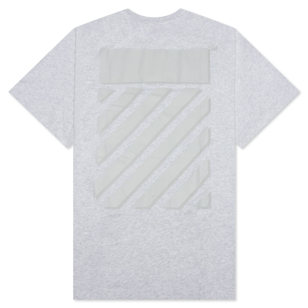 OFF-WHITE C/O VIRGIL ABLOH DIAG TAB OVER S/S TEE - MELANGE GREY - 2