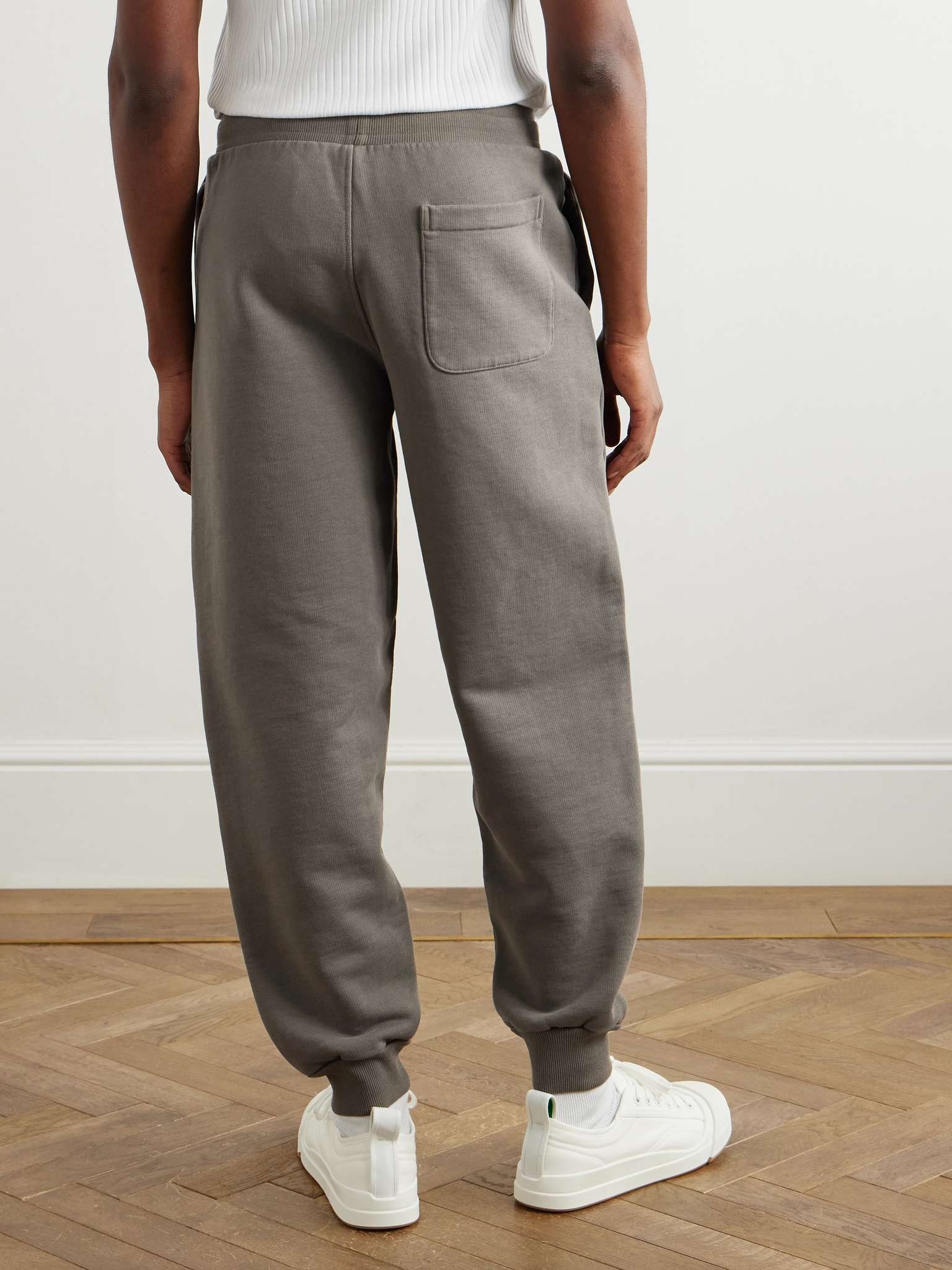 Tapered Logo-Embroidered Organic Cotton-Jersey Sweatpants - 4