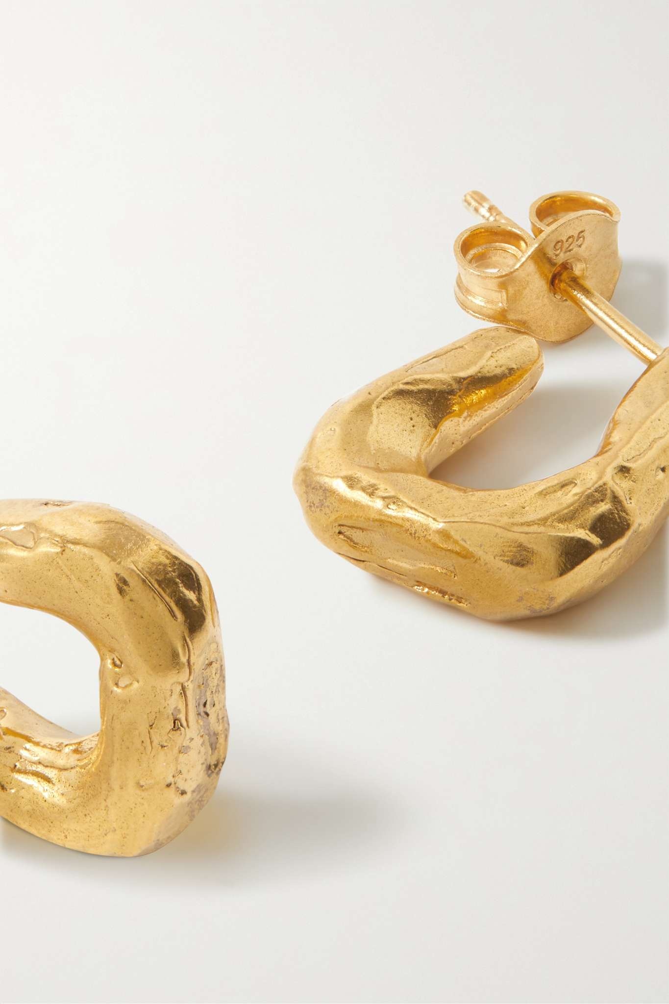 + NET SUSTAIN The Mini Link of Wanderlust gold-plated earrings - 4