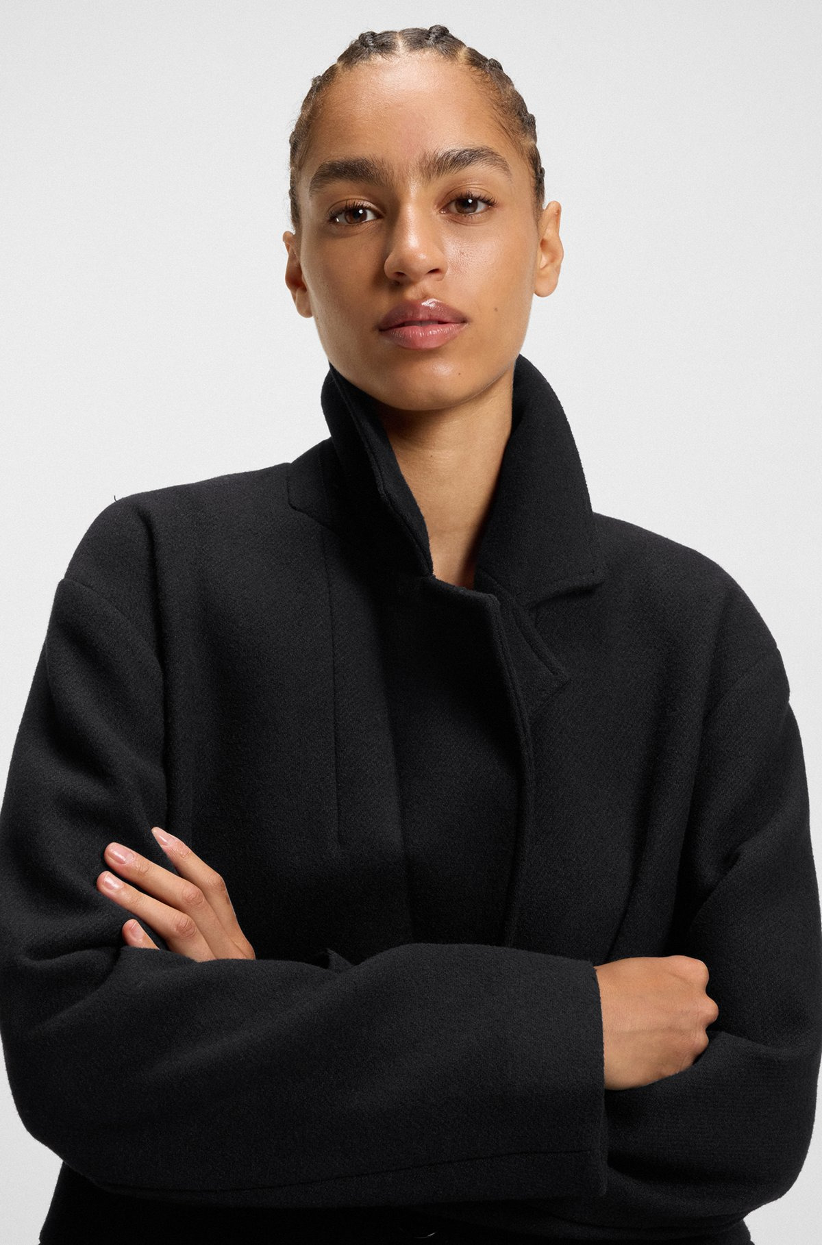 BLAZER-STYLE COAT BLENDED WITH WOOL - 5
