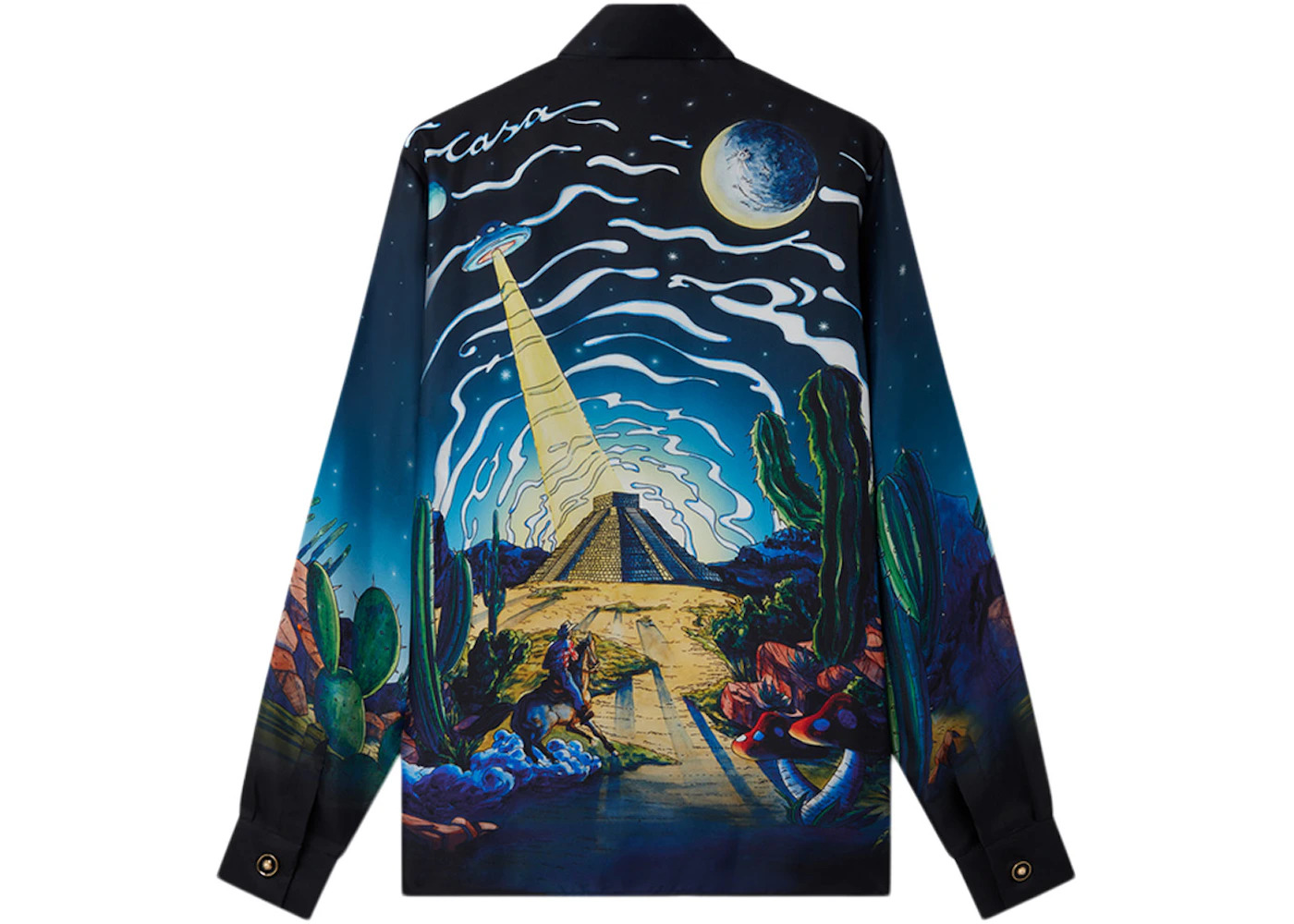 Casablanca Cowboy De L'Espace Silk Shirt Blue/Multi - 2