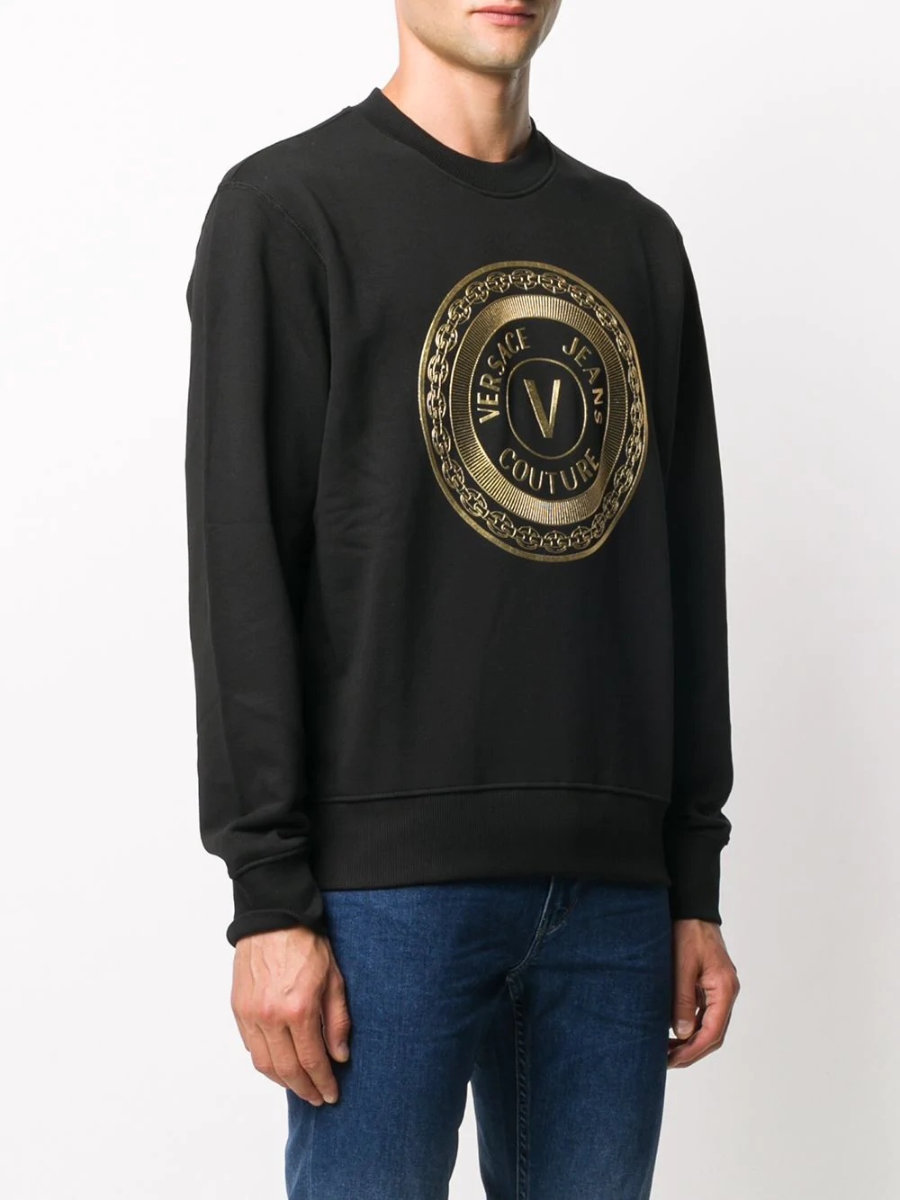 metallic logo print jumper - 3