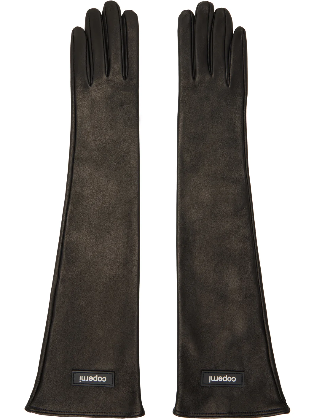Black Long Patch Gloves - 1