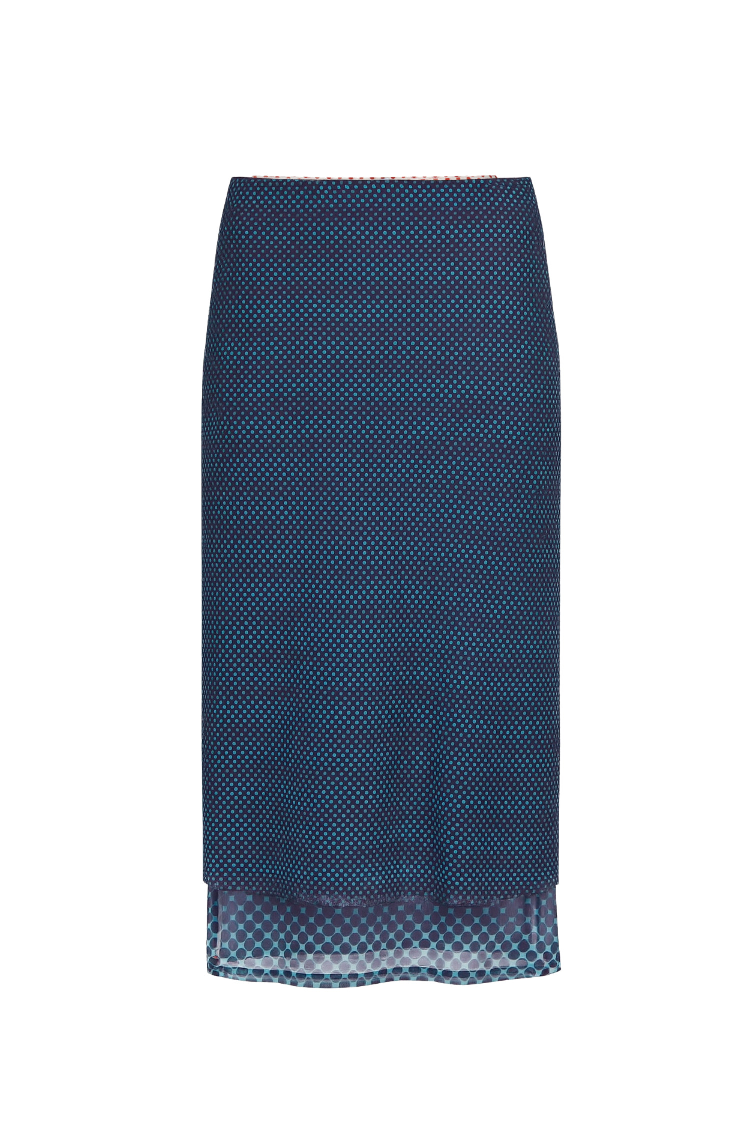 MARIA SKIRT - WARPED DOT COBALT - 2
