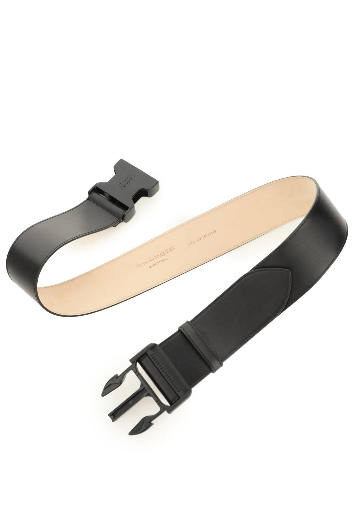 LEATHER TUC BUCKLE BELT - 2