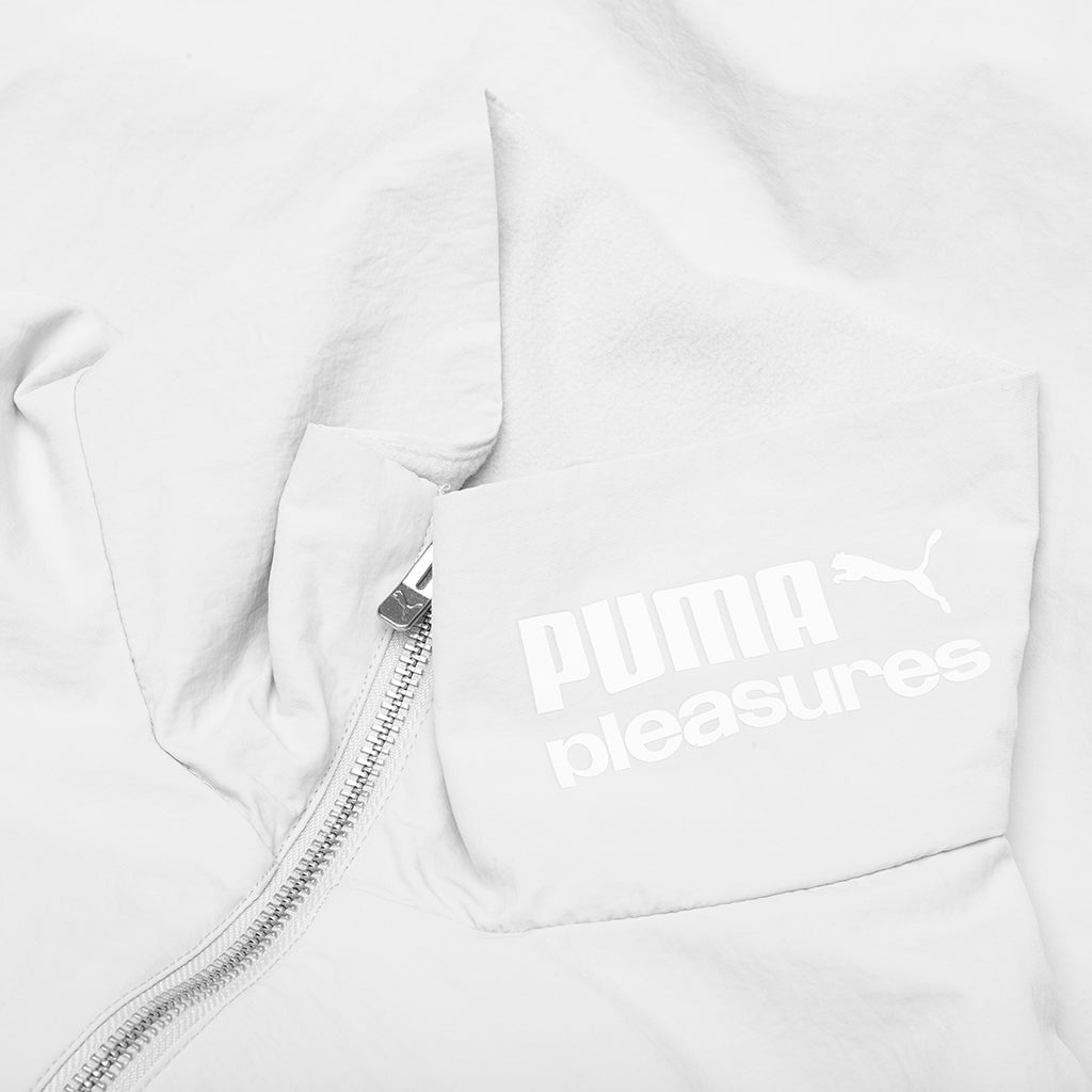 PUMA X PLEASURES CELLERATOR TRACK JACKET - GLACIAL GREY - 3
