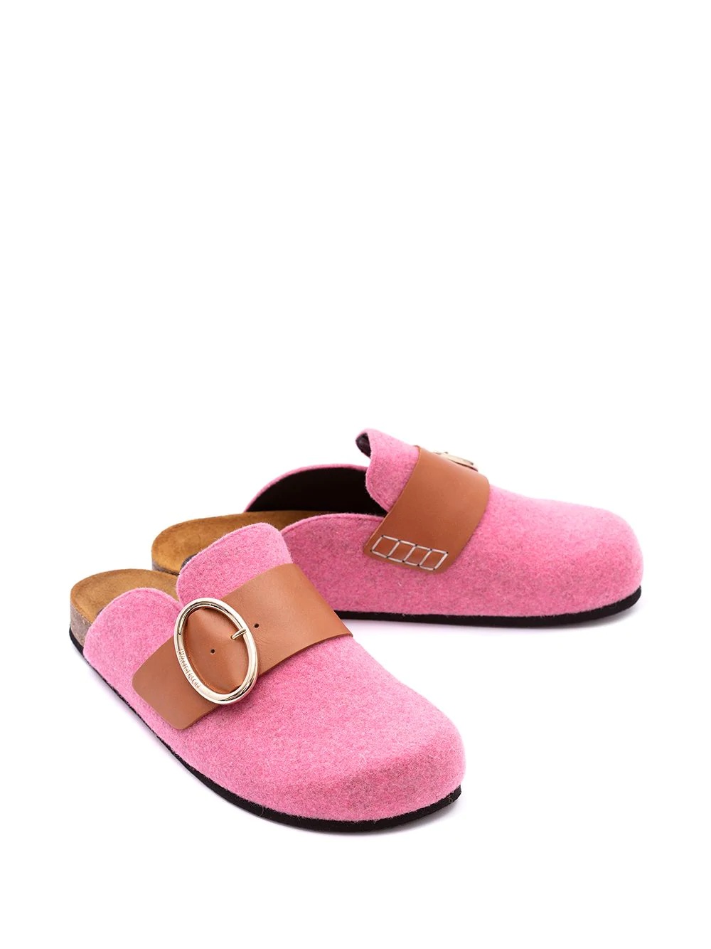 felt loafer mules - 2