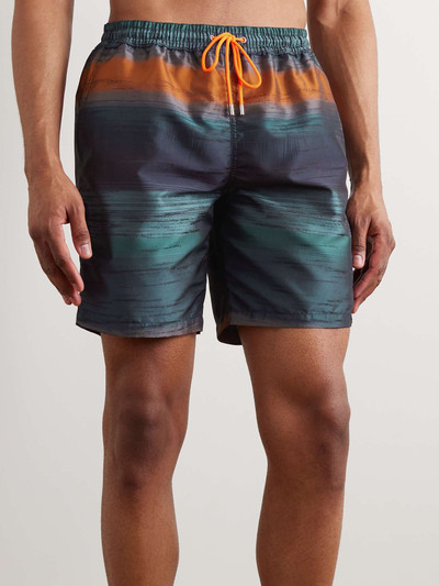 Paul Smith Straight-Leg Mid-Length Striped Recycled-Jacquard Swim Shorts outlook