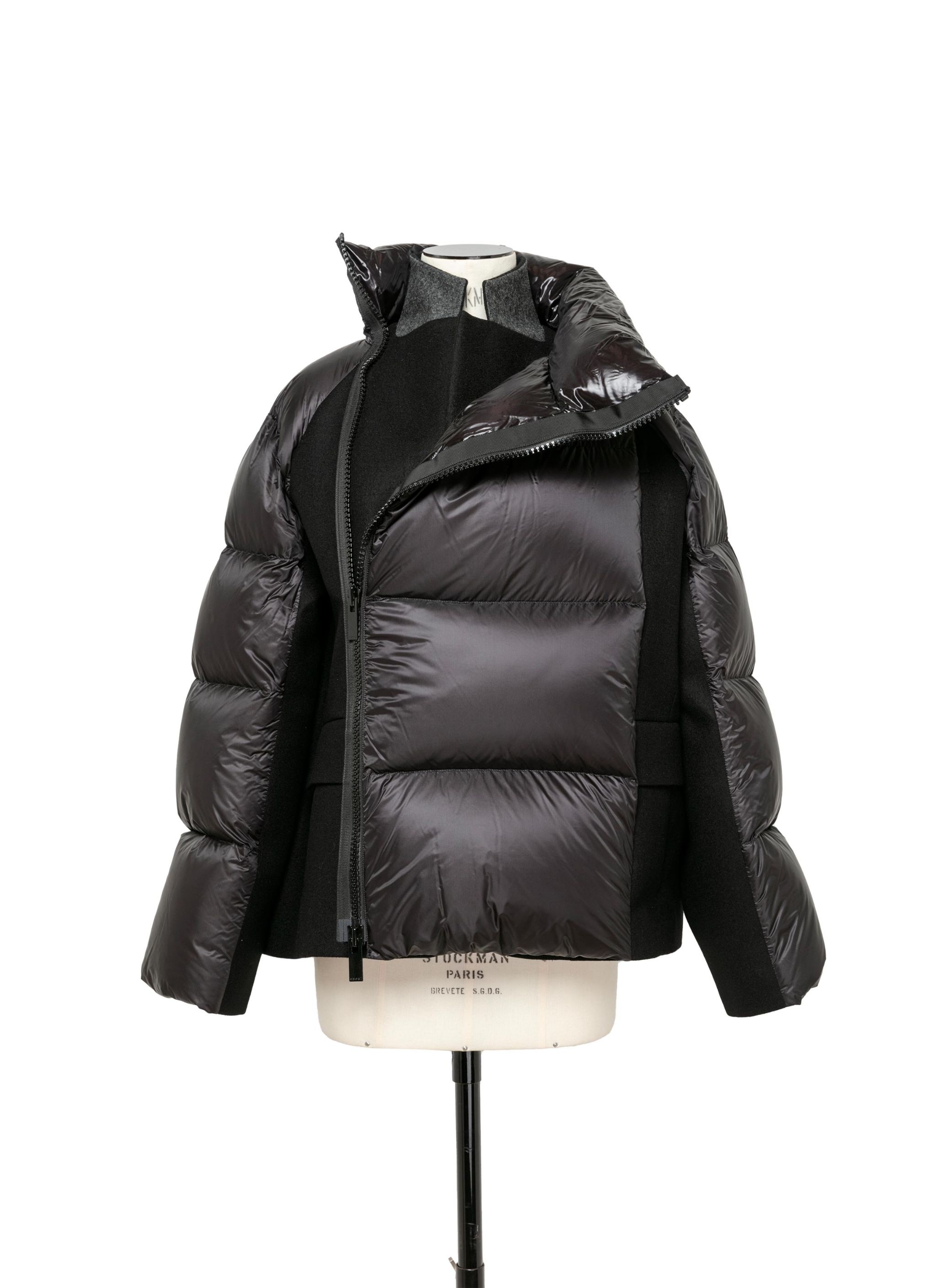 sacai 新作新品 Wool Melton x Puffer Jacket Sacai Wool Melton X Puffer | Saks Fifth Avenue