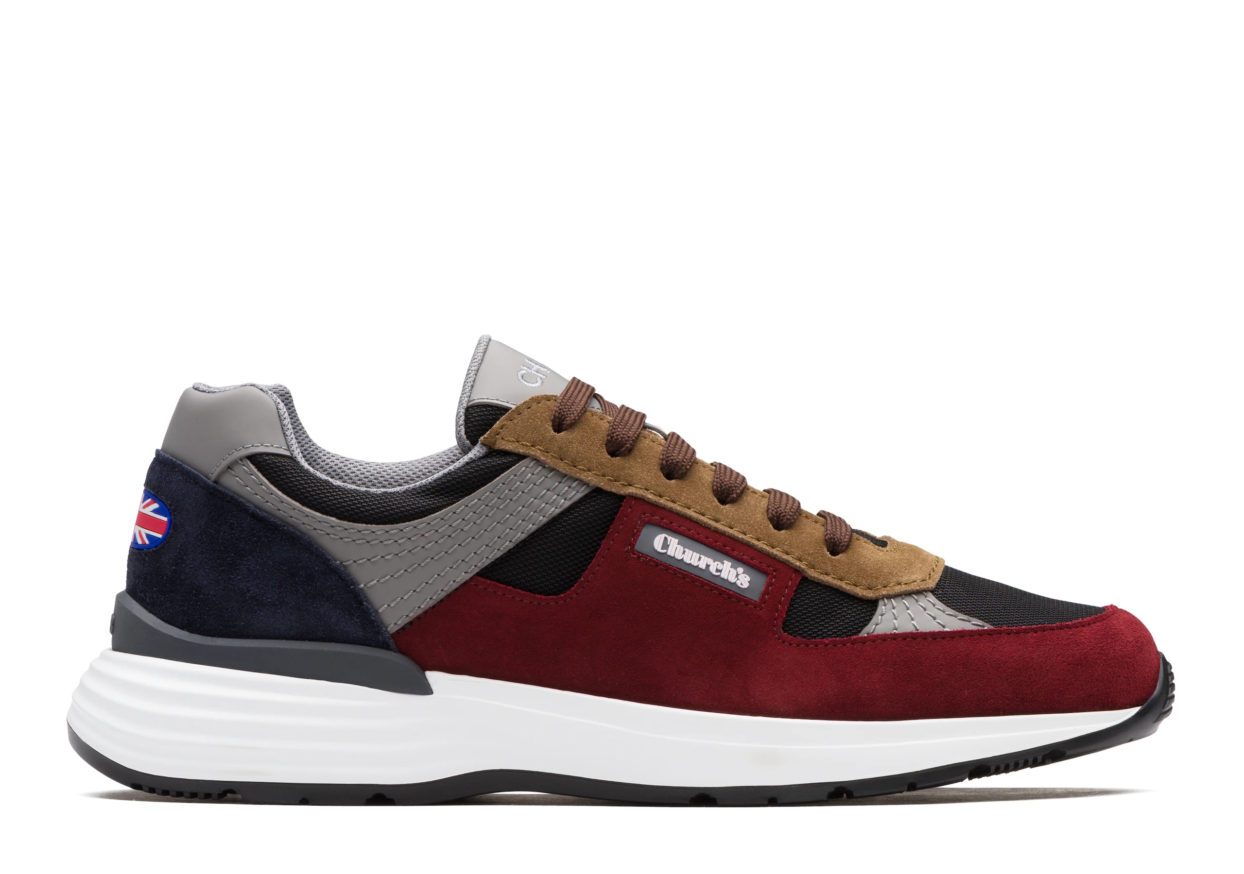 Ch873
Suede &  Mesh Retro Sneaker Multicolor - 1