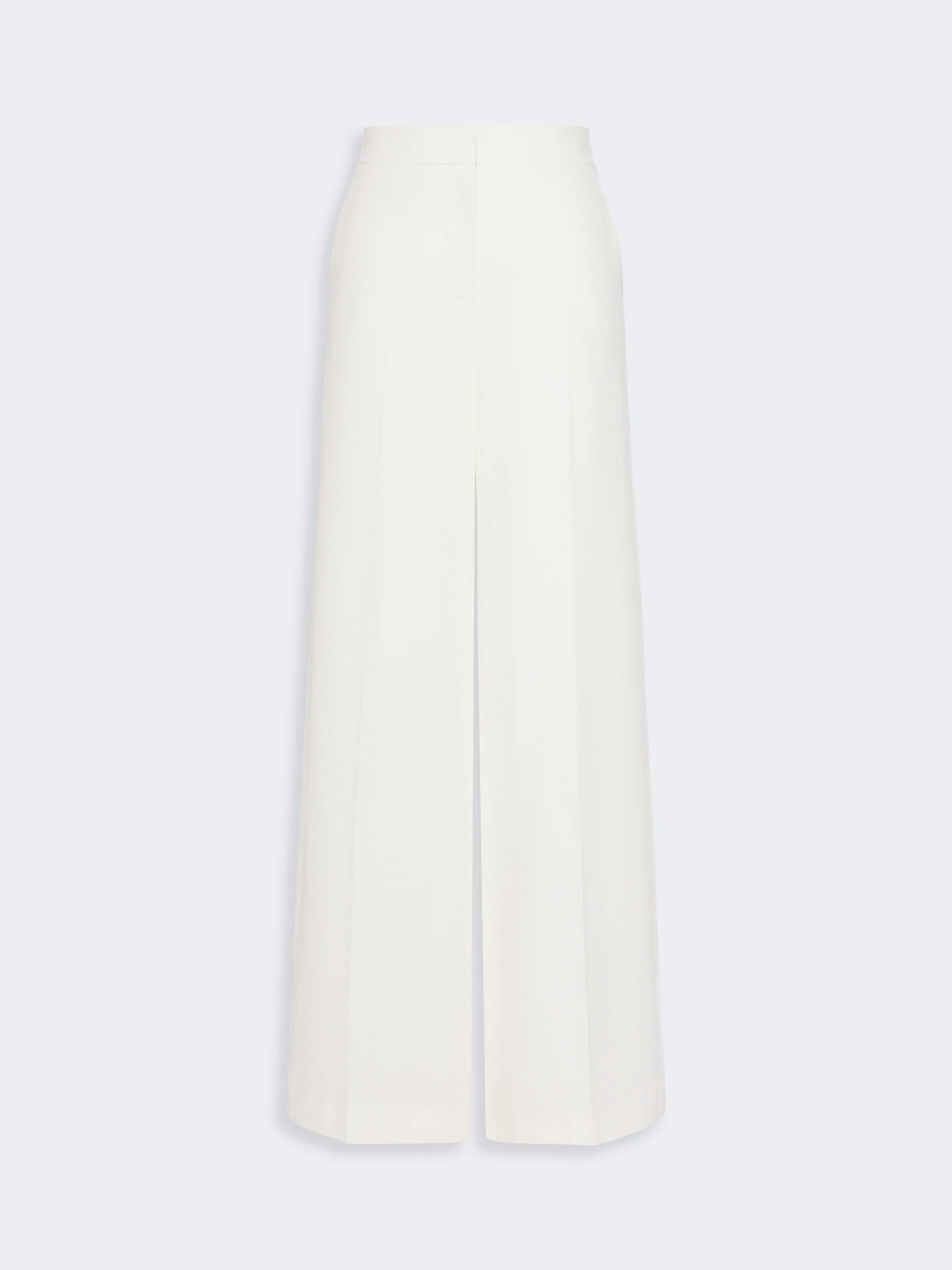ONCIA Piqué jersey wide-leg trousers - WHITE - 1