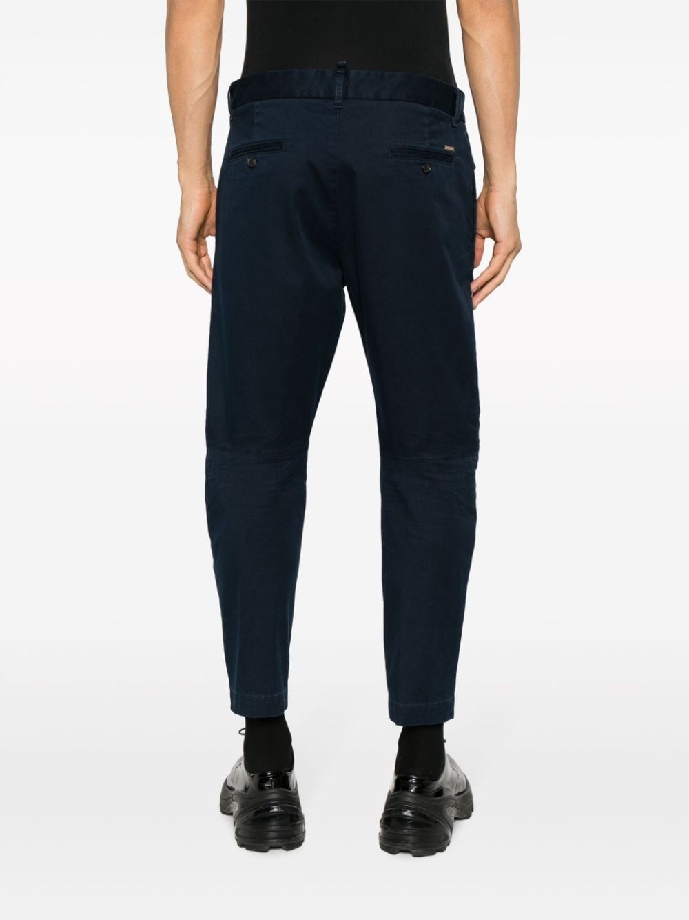 slim-cut cargo trousers - 4