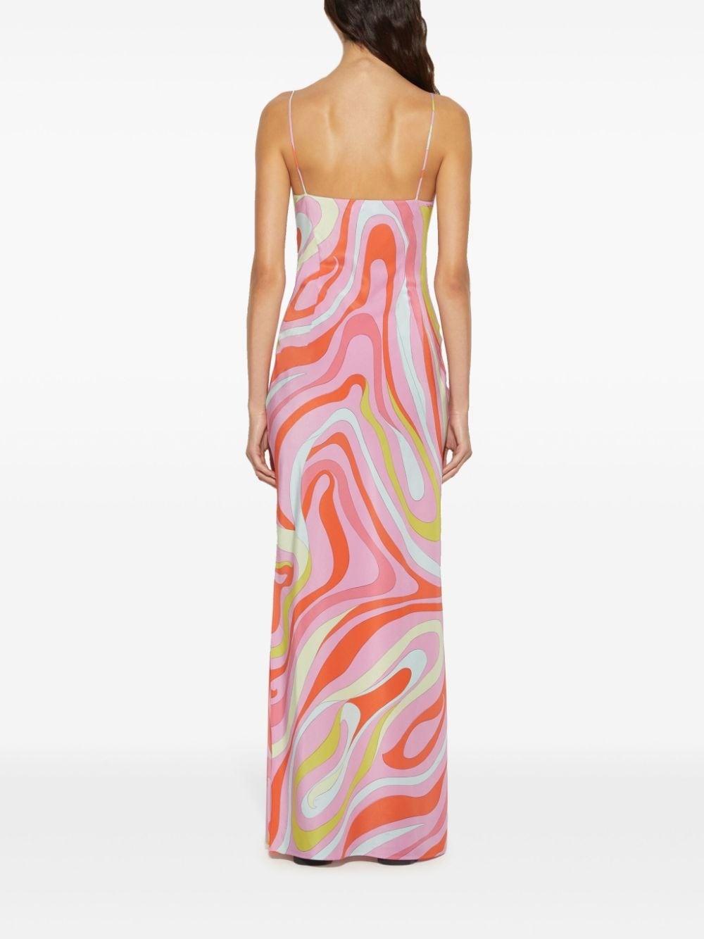 Marmo-print silk dress - 4