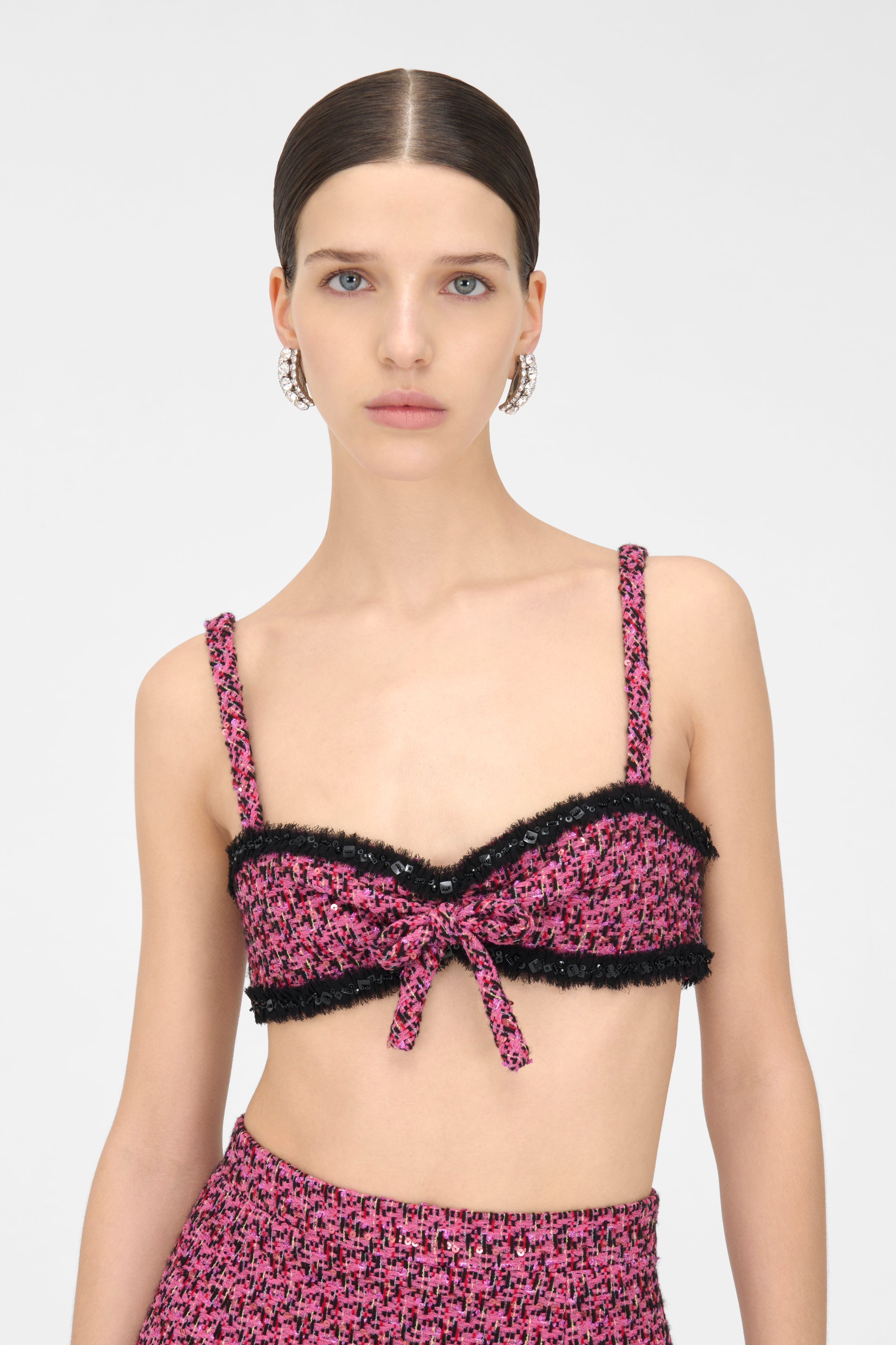 SEQUIN TWEED BRALETTE - 5