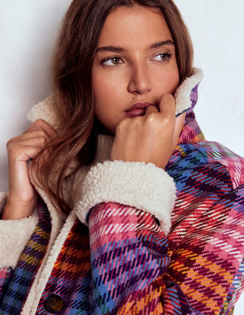 Stirling Check Coat-Rainbow Blanket Multigingham 3