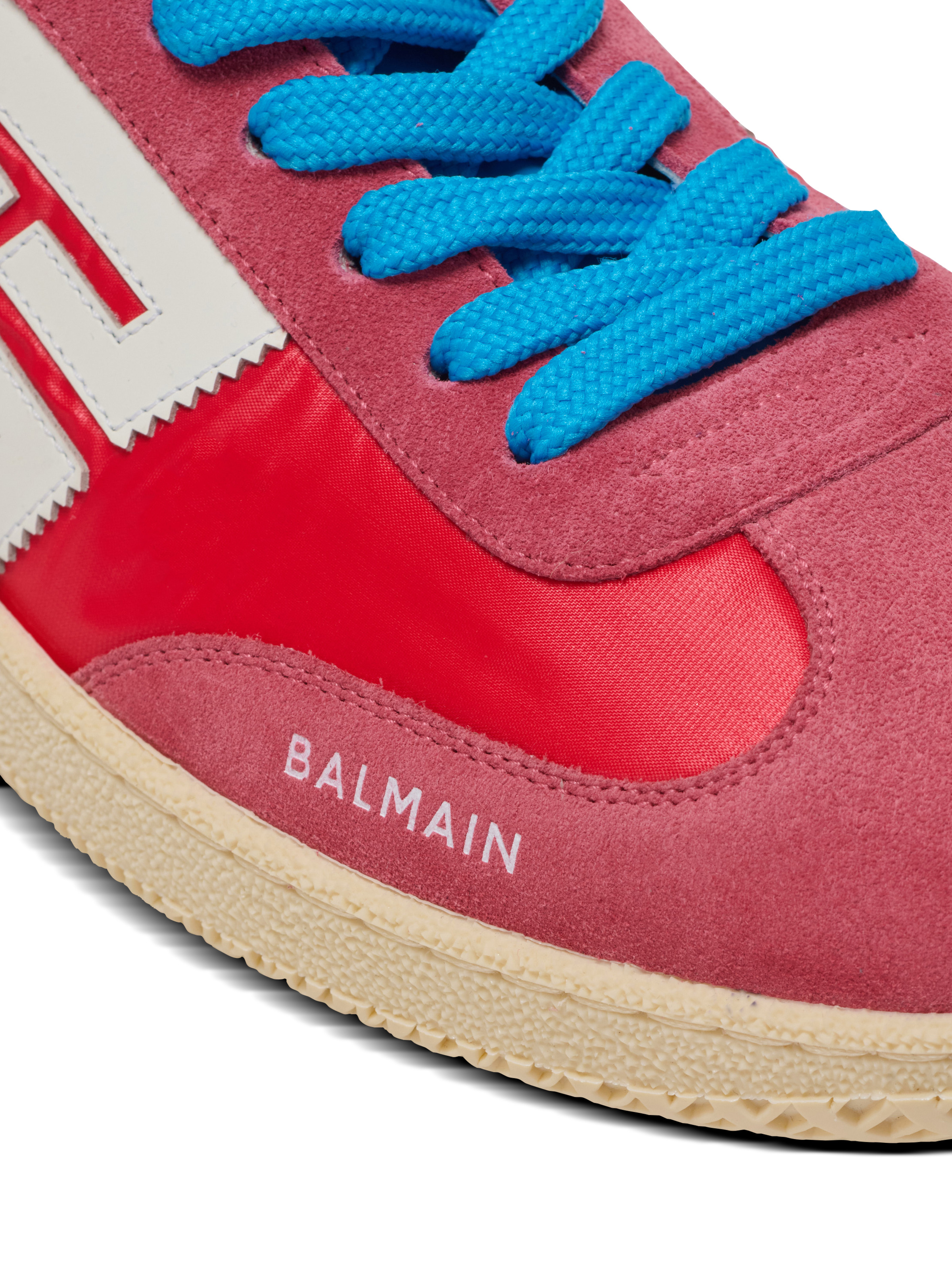Balmain Swan suede and nylon trainers - 7