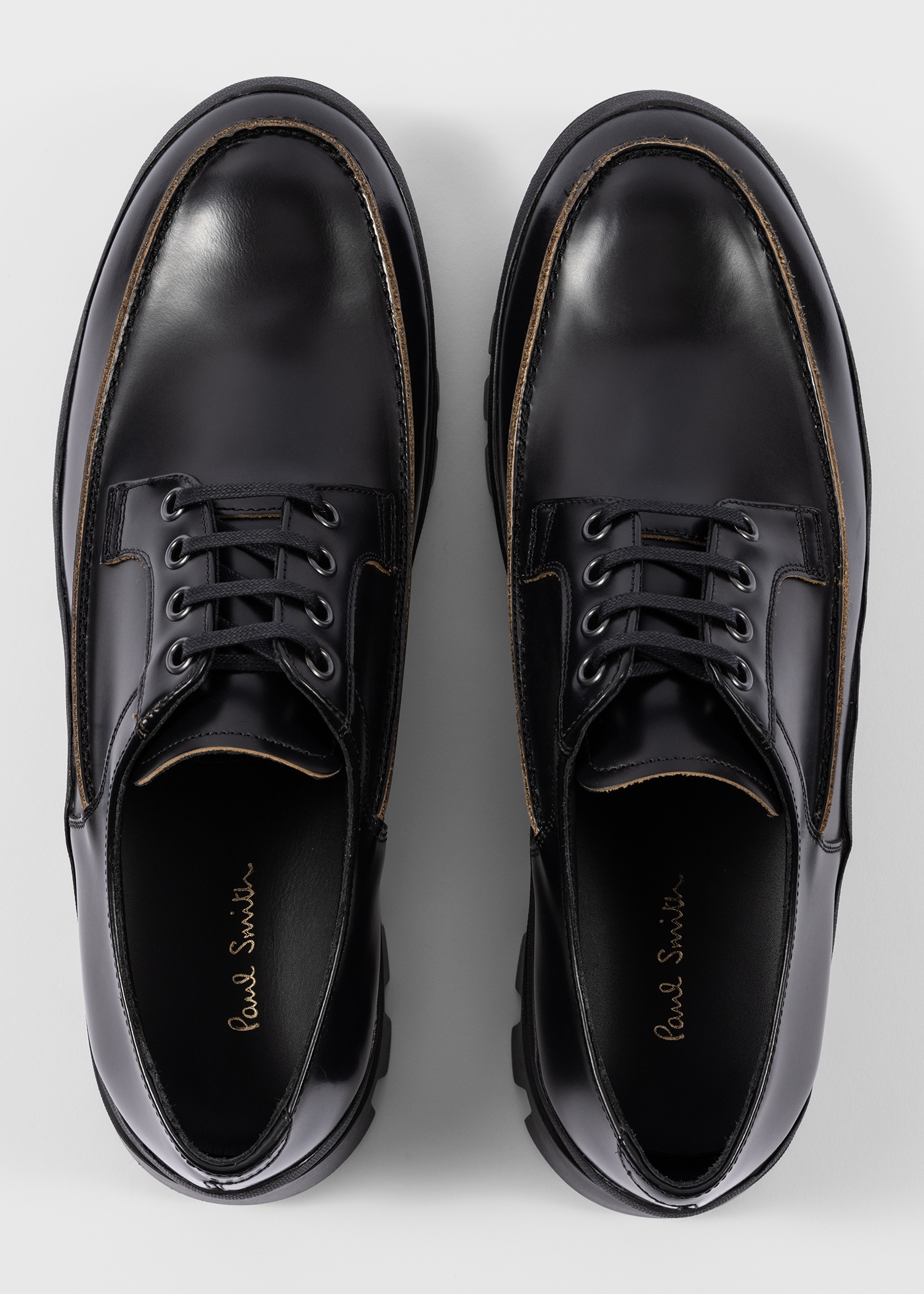 Black Leather 'Lyle' Shoes - 3