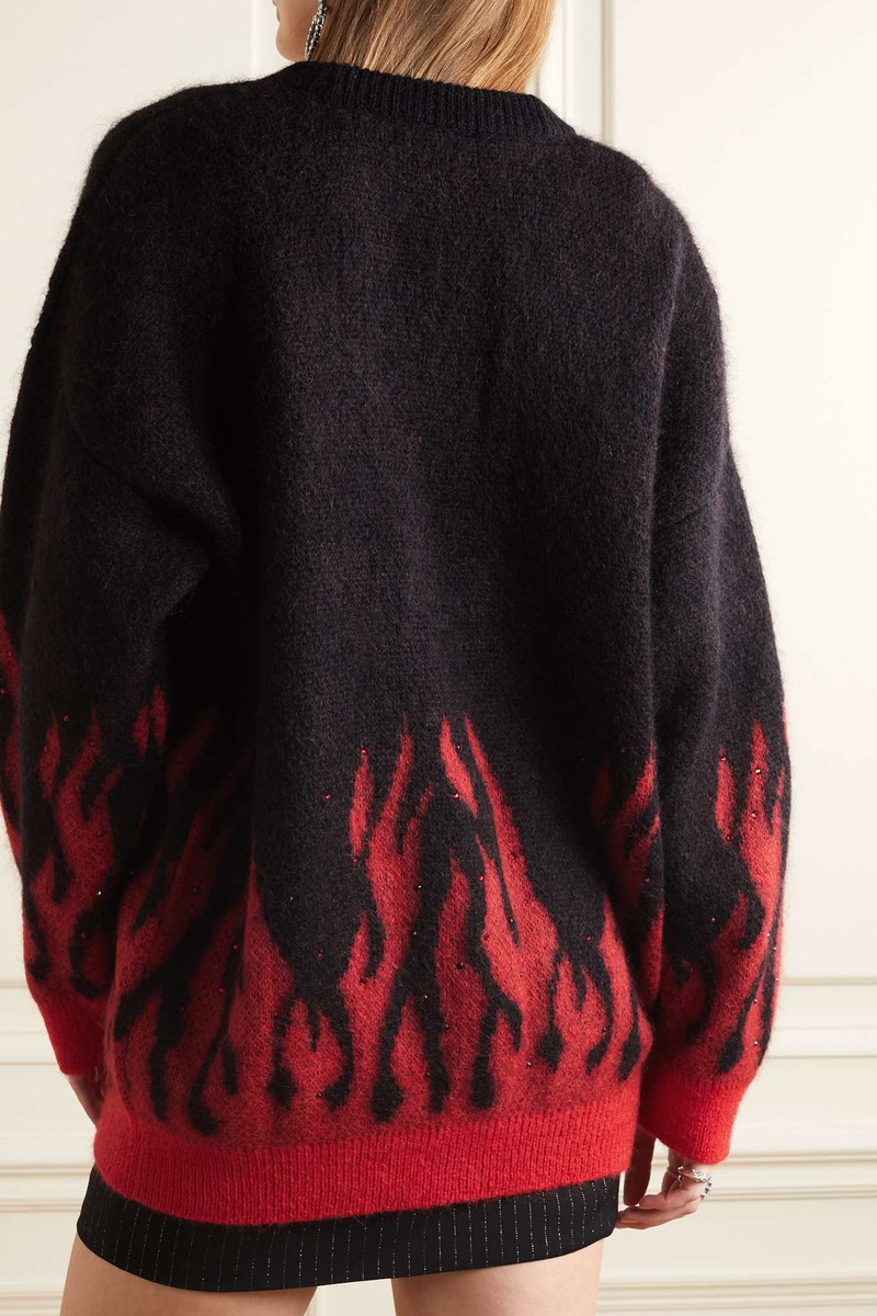 Flame embellished mohair-blend jacquard cardigan 4