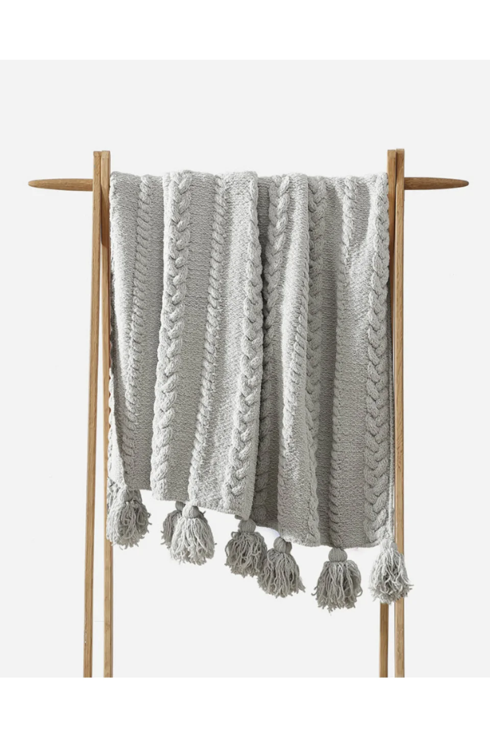 Sunday Citizen Braided Pom Pom Throw - 1