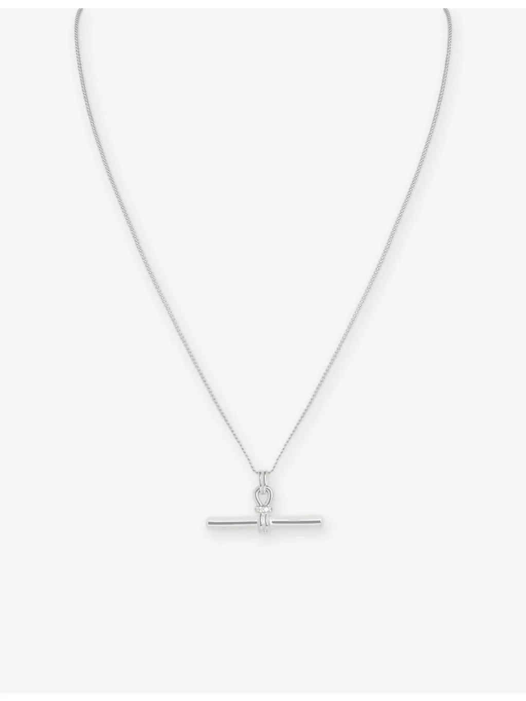 Hardware T-Bar 925 Sterling Silver Pendant Necklace - 1