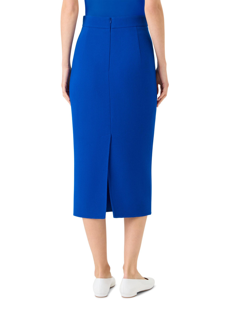 Women's Wool-Blend Crepe Pencil Skirt - Lapis Blue 5