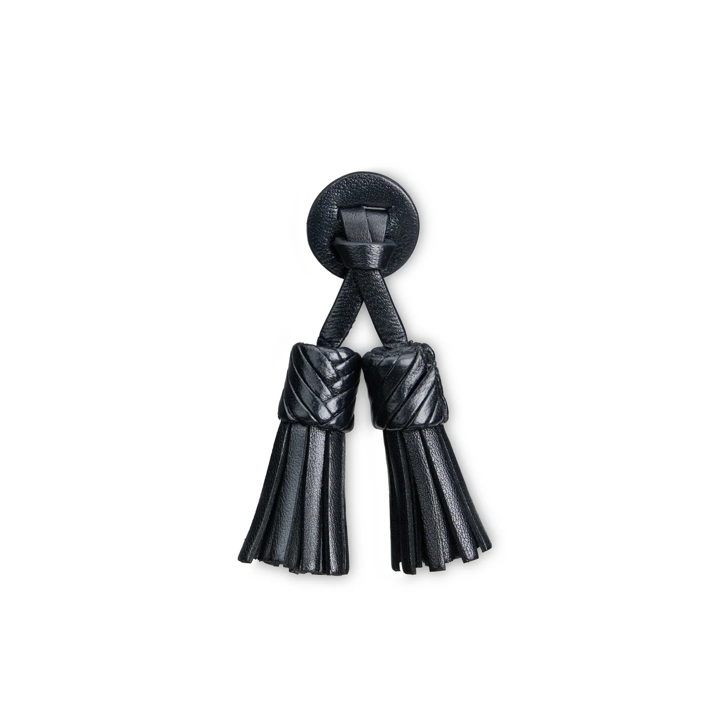 Black leather Santoni Icona Serpentine tassels - 1