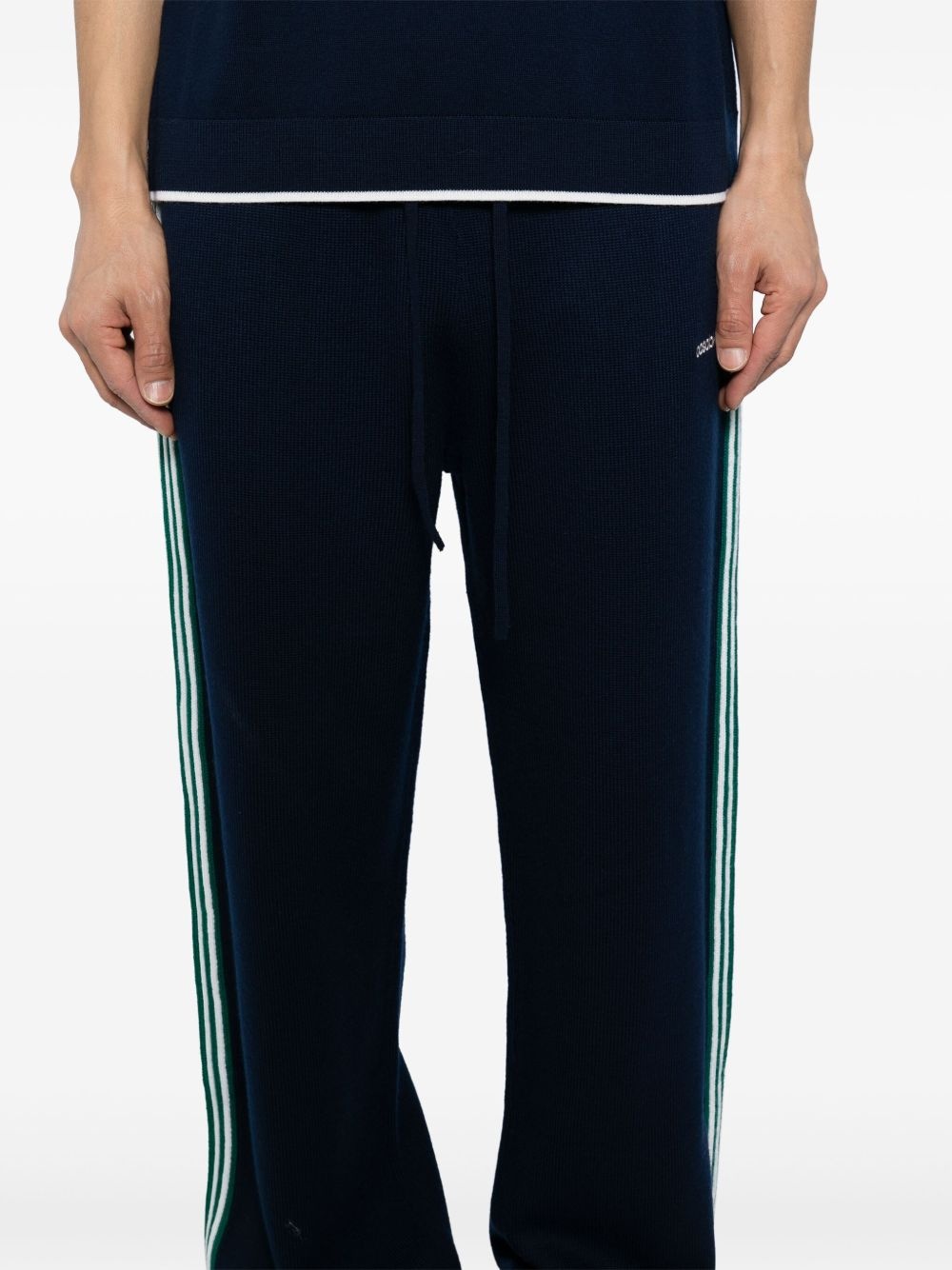 embroidered logo pants - 5