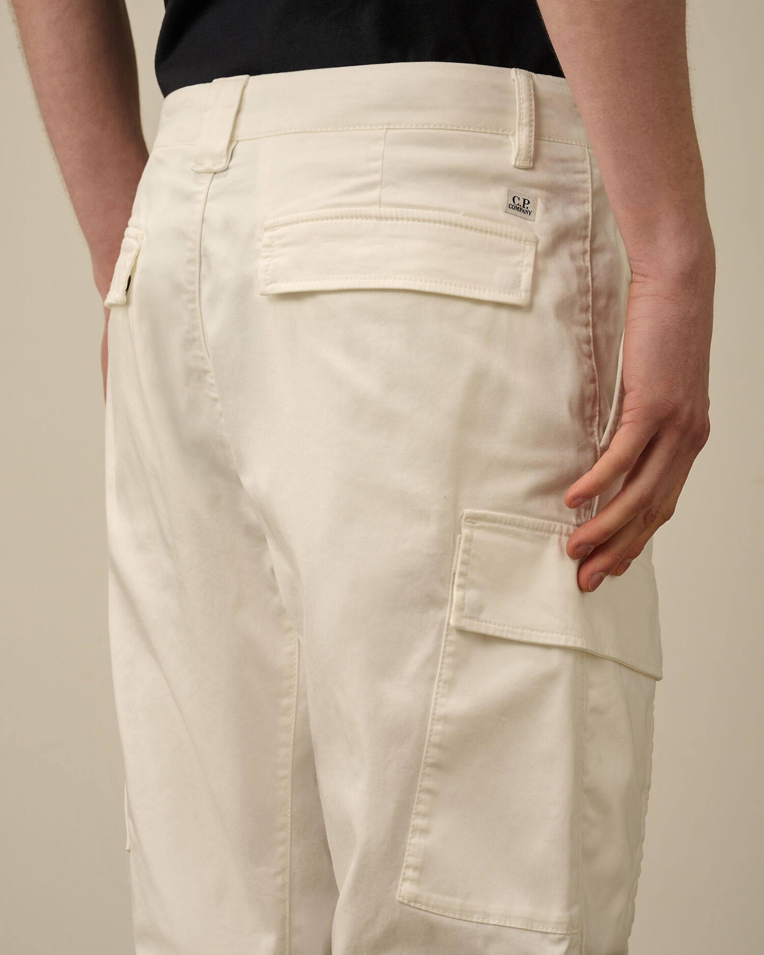 Stretch Sateen Loose Cargo Pants - 6