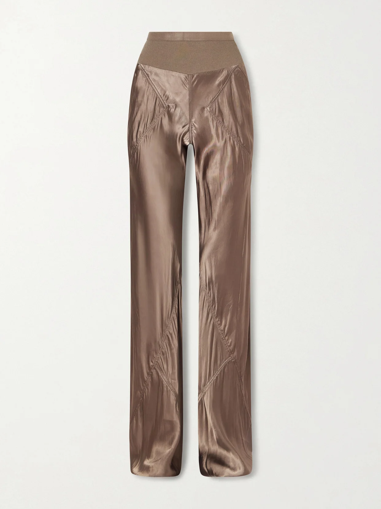 Bias Satin Flared Pants - 1