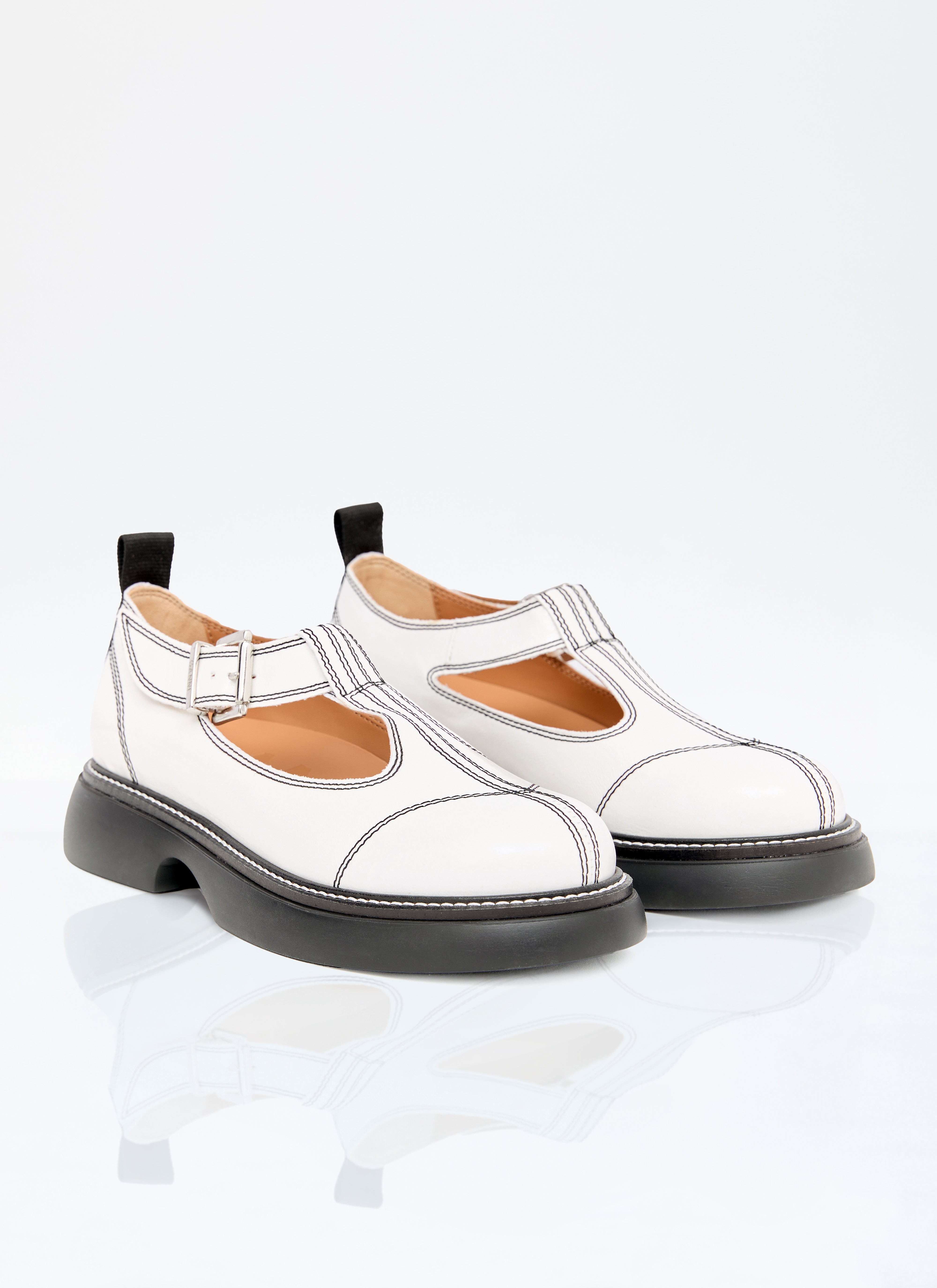 Ganni Women Everyday Buckle Mary Jane Shoes - 3