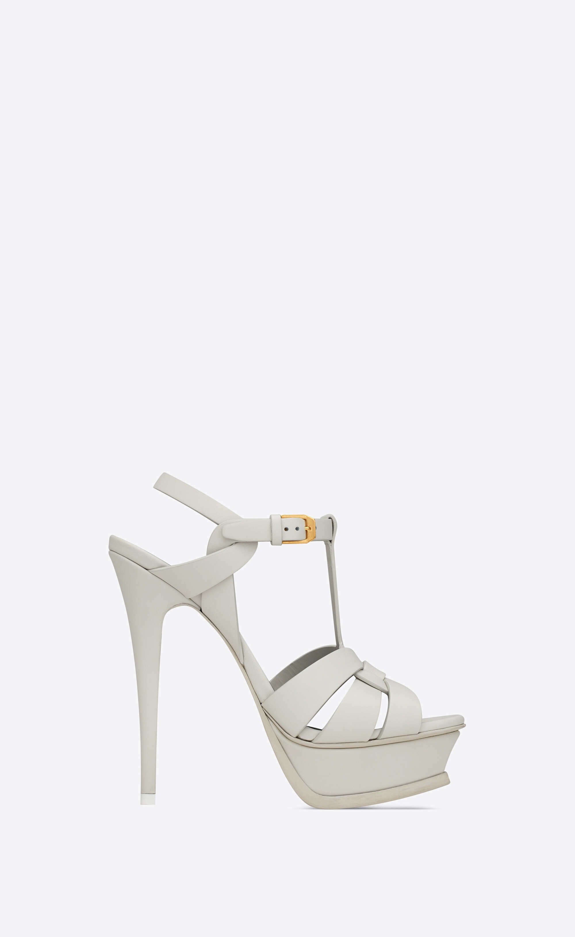 tribute platform sandals in smooth leather - 1