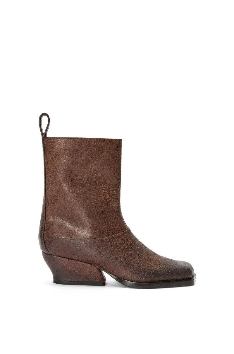 Onda bootie in split calfskin 1